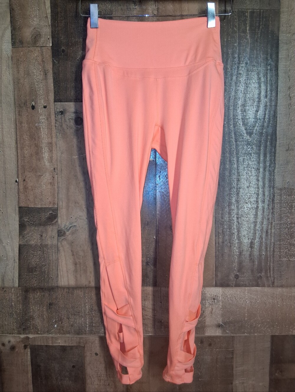 Free People Movement High Rise Athleisure Lace up leggings Size XS Orange